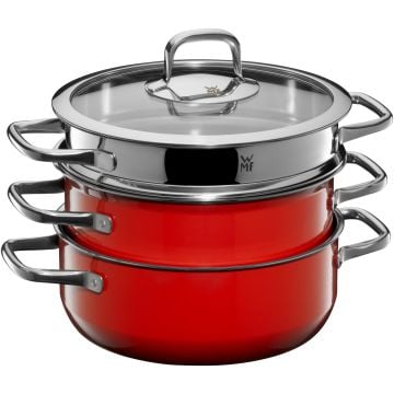 WMF Fusiontec Compact Cookware Set 3-piece Red